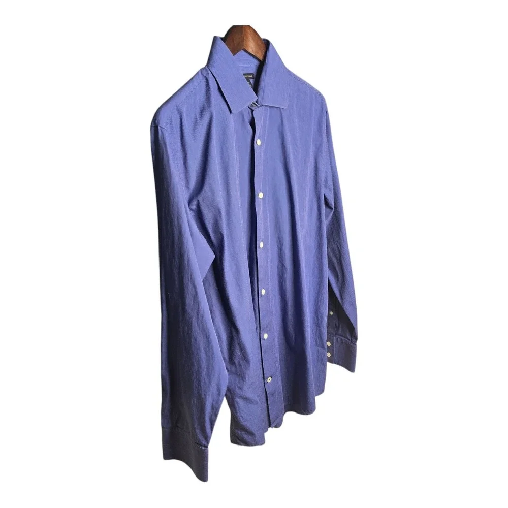 Banana Republic Dress Shirt Striped‎ Long Sleeve Button Down Blue Mens L